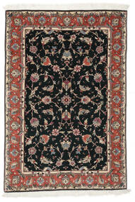  Tabriz 50 Raj Rug 100X146 Persian Wool Black/Dark Red Small Carpetvista