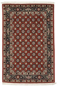 Varamin Teppich 102X156 Schwarz/Dunkelrot Wolle, Persien/Iran Carpetvista