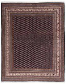 Sarough Mir Teppe 212X260 Svart/Mørk Rød Ull, Persia/Iran Carpetvista