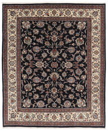 絨毯 ペルシャ サルーク 204X242 ブラック/茶色 (ウール, ペルシャ/イラン)