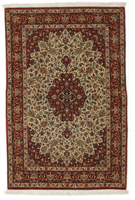 Ghom Kork/Seide Teppich 108X165 Schwarz/Braun Wolle, Persien/Iran Carpetvista
