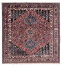  Yalameh Rug 204X215 Persian Wool Dark Red/Black Carpetvista