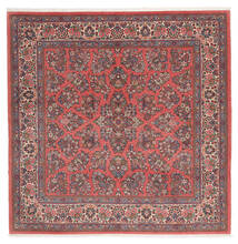 216X216 Sarough Teppe Orientalsk Kvadratisk Mørk Rød/Rød (Ull, Persia/Iran) Carpetvista