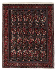  Persisk Senneh Teppe 120X148 Svart/Mørk Rød (Ull, Persia/Iran)
