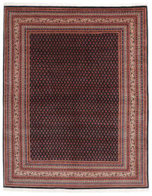 Sarough Mir Teppich 196X249 Schwarz/Dunkelrot Wolle, Persien/Iran Carpetvista