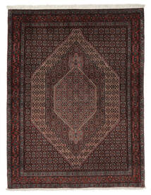  Persischer Senneh Teppich 125X162 Schwarz/Braun (Wolle, Persien/Iran)