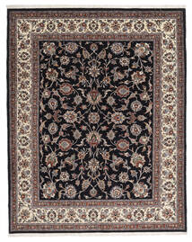 絨毯 サルーク 203X251 ブラック/茶色 (ウール, ペルシャ/イラン)