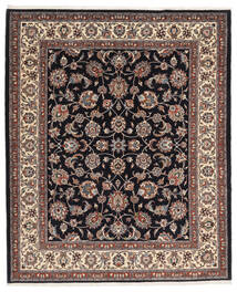 197X236 絨毯 オリエンタル サルーク ブラック/茶色 (ウール, ペルシャ/イラン) Carpetvista