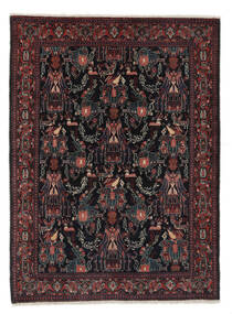 絨毯 ペルシャ センネ 114X156 ブラック/ダークレッド (ウール, ペルシャ/イラン)