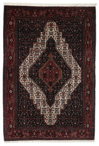  Oriental Senneh Rug 114X166 Black/Dark Red Wool, Persia/Iran Carpetvista