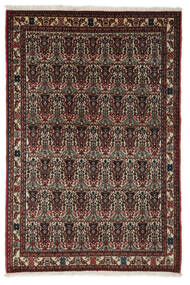 絨毯 アバデ 105X158 ブラック/ダークレッド (ウール, ペルシャ/イラン)