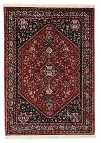 102X146 絨毯 オリエンタル アバデ ブラック/ダークレッド (ウール, ペルシャ/イラン) Carpetvista