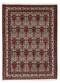 110X150 Dywan Orientalny Abadeh Czarny/Ciemnoczerwony (Wełna, Persja/Iran) Carpetvista