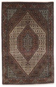 112X177 絨毯 ビジャー オリエンタル ブラック/茶色 (ウール, ペルシャ/イラン) Carpetvista