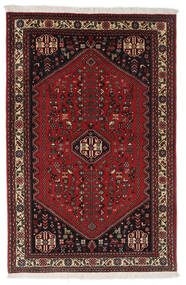 108X152 Abadeh Teppich Orientalischer Schwarz/Dunkelrot (Wolle, Persien/Iran) Carpetvista