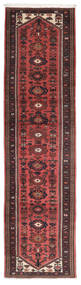 絨毯 ハマダン 78X300 廊下 カーペット ダークレッド/ブラック (ウール, ペルシャ/イラン)