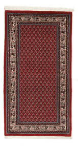 Sarough Mir Teppe 72X132 Mørk Rød/Svart Ull, Persia/Iran Carpetvista