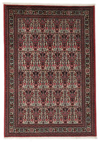 104X150 Abadeh Vloerkleed Oosters Zwart/Donkerrood (Wol, Perzië/Iran) Carpetvista