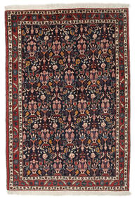 絨毯 ペルシャ アバデ 100X148 ブラック/ダークレッド (ウール, ペルシャ/イラン)