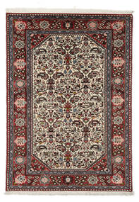 絨毯 オリエンタル アサダバード 102X151 ブラック/ダークレッド (ウール, ペルシャ/イラン)
