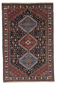  Yalameh Rug 102X154 Persian Wool Black/Dark Red Small Carpetvista