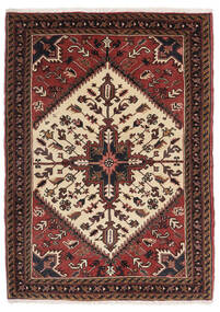  Persisk Heriz Teppe 109X150 Svart/Mørk Rød (Ull, Persia/Iran)