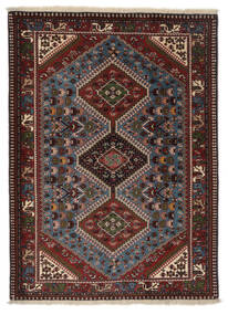  Persian Yalameh Rug 109X150 Black/Brown (Wool, Persia/Iran)
