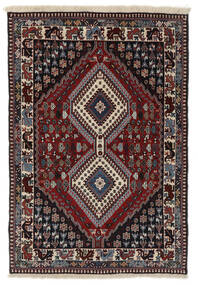  Persian Yalameh Rug 101X148 Black/Dark Red (Wool, Persia/Iran)
