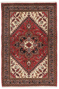 Heriz Teppich 102X155 Dunkelrot/Schwarz Wolle, Persien/Iran Carpetvista