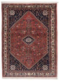 105X146 Abadeh Teppe Orientalsk Svart/Mørk Rød (Ull, Persia/Iran) Carpetvista