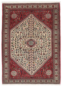  Perzisch Abadeh Vloerkleed 105X145 Zwart/Donkerrood (Wol, Perzië/Iran)