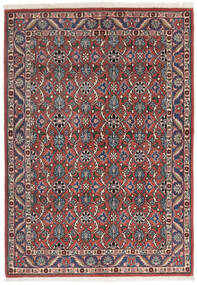Varamin Vloerkleed 108X153 Donkerrood/Zwart Wol, Perzië/Iran Carpetvista
