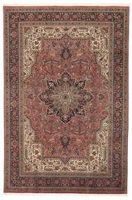 197X290 絨毯 オリエンタル タブリーズ 60 Raj 絹の縦糸 茶色/ダークレッド (ウール, ペルシャ/イラン)