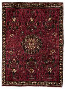  Persischer Shiraz Teppich 212X292 Schwarz/Dunkelrot