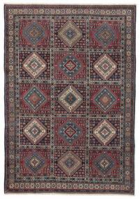  Oriental Yalameh Rug 203X293 Black/Brown Wool, Persia/Iran