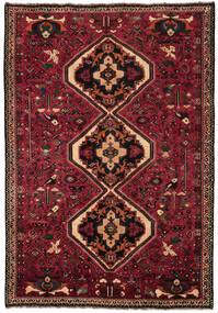  Persian Shiraz Rug 216X315 Black/Dark Red (Wool, Persia/Iran)