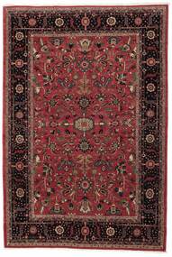  Persischer Heriz Teppich 212X315 Schwarz/Dunkelrot (Wolle, Persien/Iran)