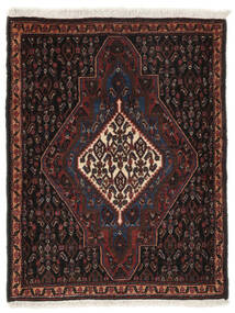  Orientalsk Senneh Teppe 72X95 Svart/Brun Ull, Persia/Iran Carpetvista