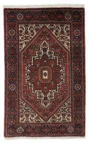  Persialainen Gholtogh Matot Matto 77X123 Musta/Tummanpunainen (Villa, Persia/Iran)