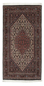  Persian Bidjar Takab/Bukan Rug 70X135 Black/Dark Red (Wool, Persia/Iran)