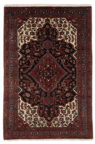 絨毯 オリエンタル ナハバンド オールド 153X232 ブラック/ダークレッド (ウール, ペルシャ/イラン)