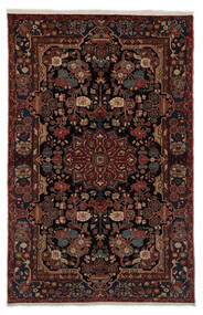 150X235 Nahavand Old Tæppe Orientalsk Sort/Mørkerød (Uld, Persien/Iran) Carpetvista
