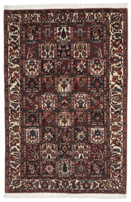 102X152 絨毯 バクティアリ オリエンタル ブラック/ダークレッド (ウール, ペルシャ/イラン) Carpetvista