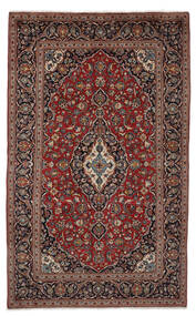絨毯 オリエンタル カシャン 195X314 ブラック/茶色 (ウール, ペルシャ/イラン)