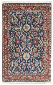 Varamin Teppich 107X157 Schwarz/Dunkelrot Wolle, Persien/Iran Carpetvista