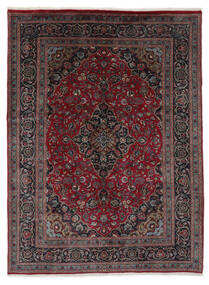 203X281 Maschad Teppich Orientalischer Schwarz/Dunkelrot (Wolle, Persien/Iran) Carpetvista