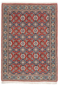 Varamin Rug 106X146 Dark Red/Brown Wool, Persia/Iran Carpetvista