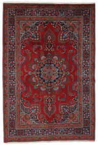 Tapete Persa Mashad 198X295 Vermelho Escuro/Preto (Lã, Pérsia/Irão)