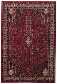Abadeh Teppich 208X308 Schwarz/Dunkelrot Wolle, Persien/Iran