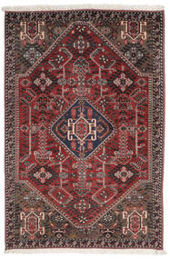 112X165 絨毯 カシュガイ オリエンタル ブラック/ダークレッド (ウール, ペルシャ/イラン) Carpetvista